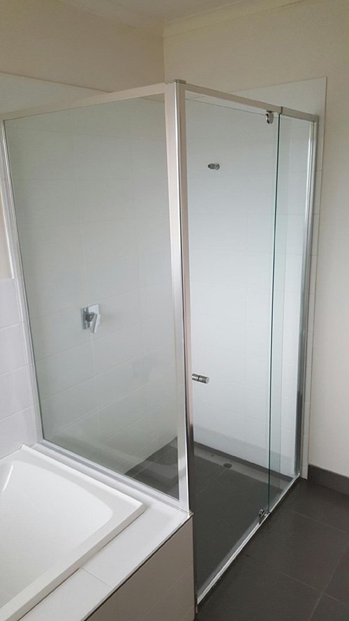 steves affordable shower screens glass shower stall withwhite tiles