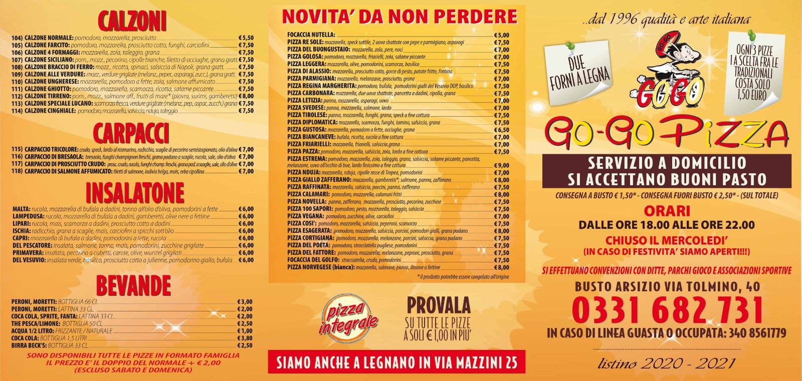 Ingredienti genuini Busto Arsizio, VA GoGo Pizza