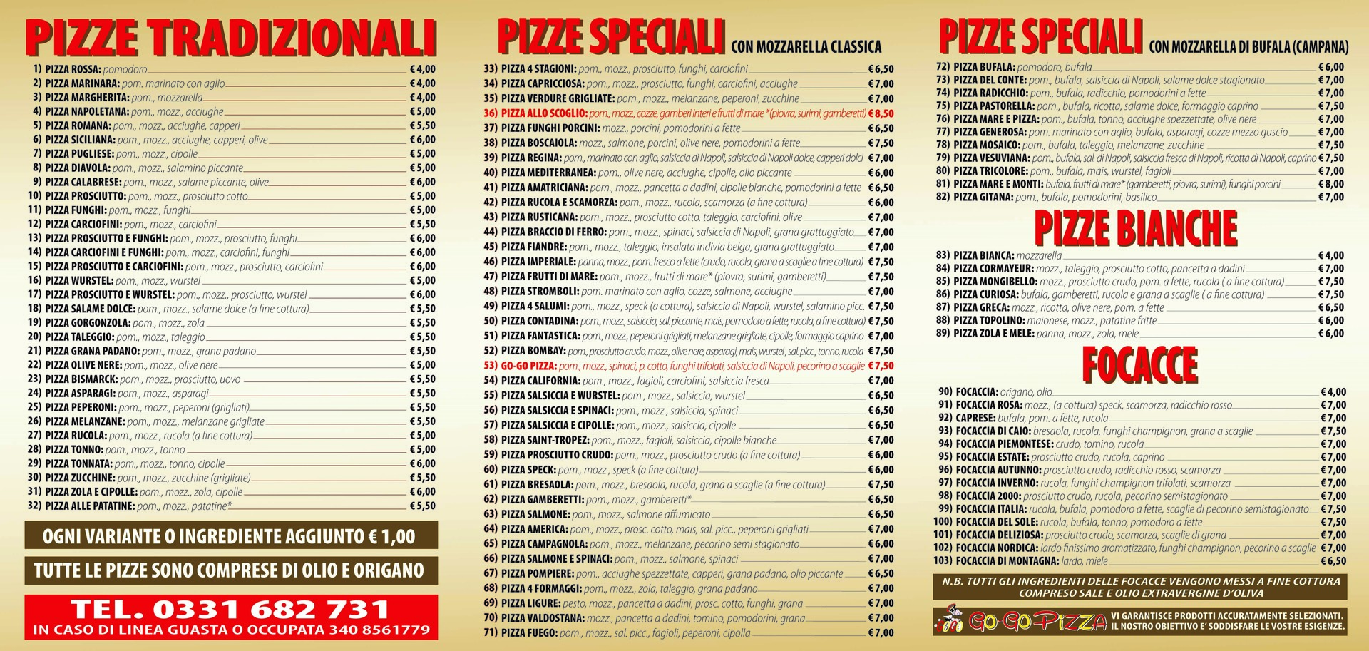 Pausa Pranzo Busto Arsizio GoGo Pizza