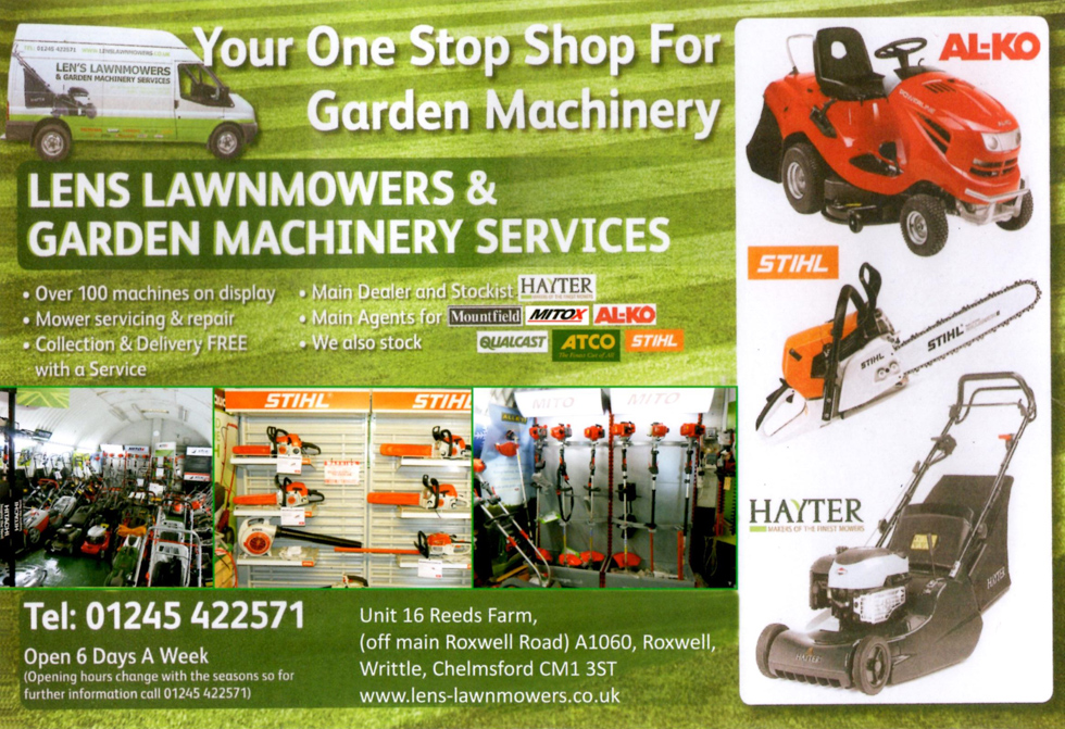 Gardening equipment in and around Chelmsford from Len's Lawn Mowers.