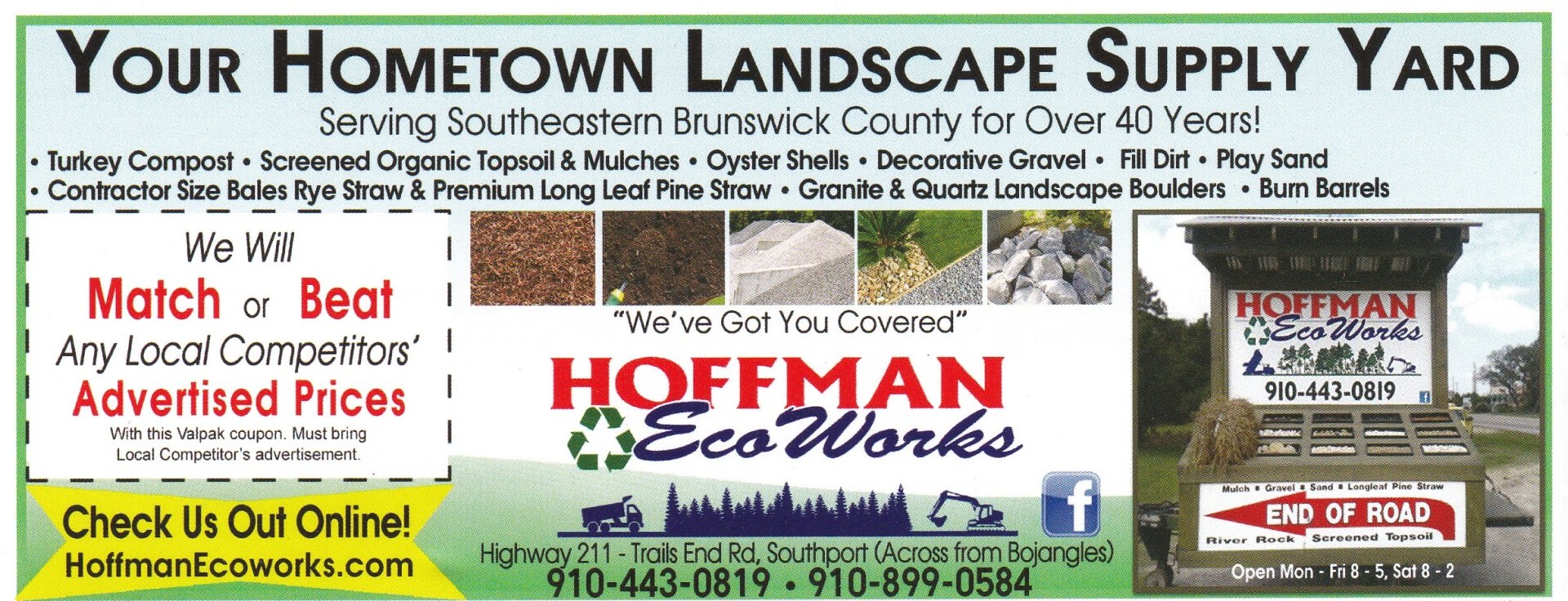 Landscape Supplies Southport, NC Hoffman Ecoworks