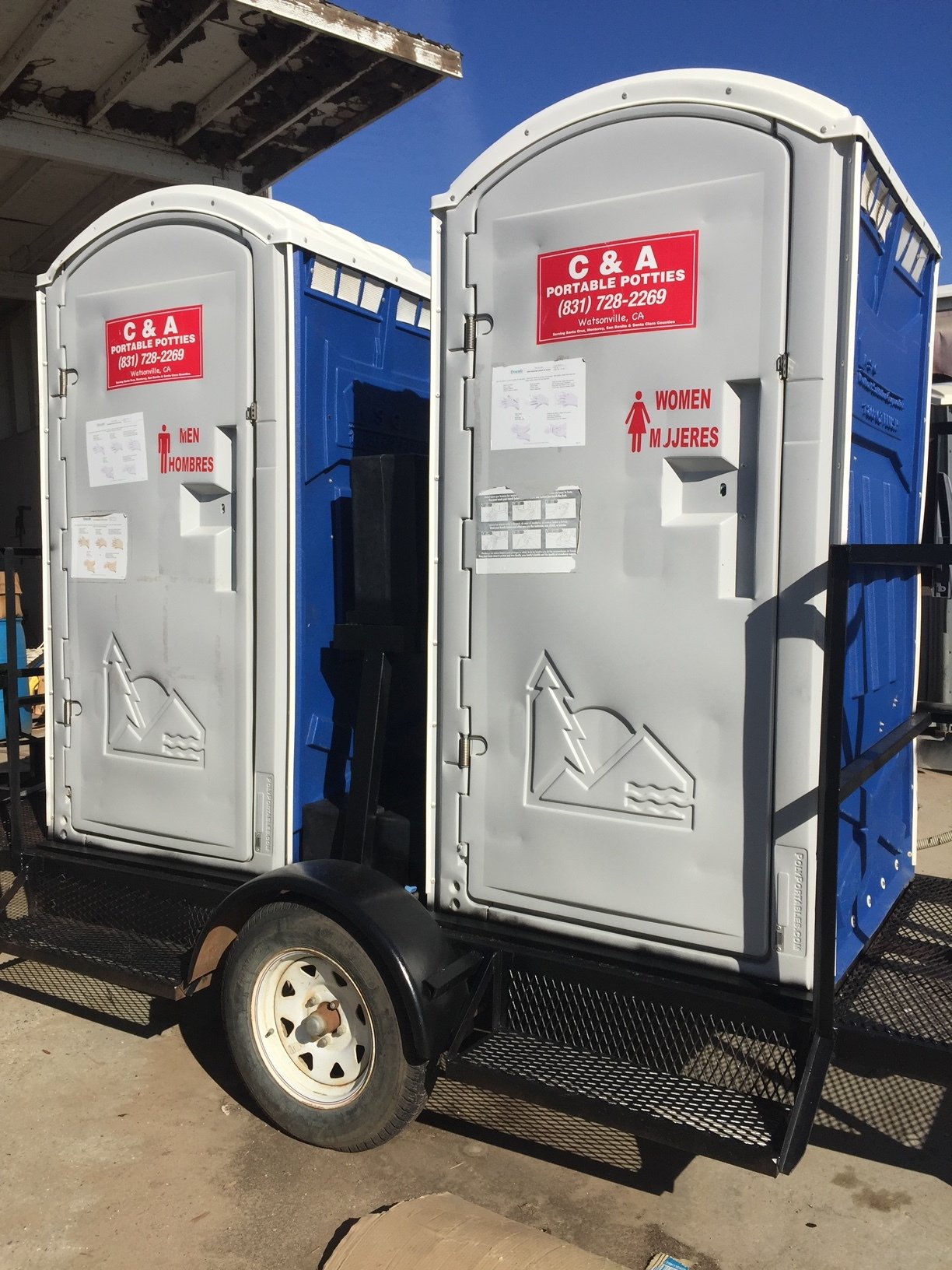 Trailer Toilets Watsonville, CA C&A Portable Potties