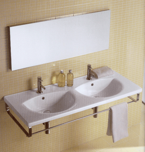 lavabo doppio sospeso