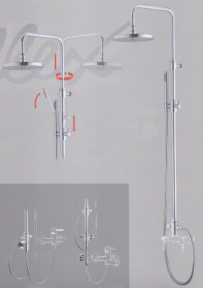 doccia con rubinetti