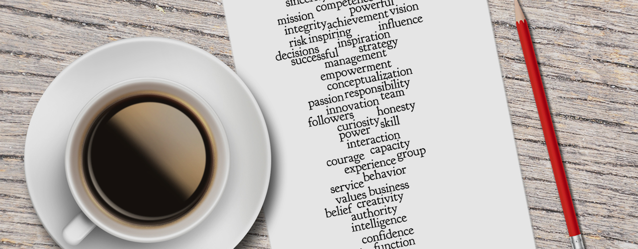 View of list of terms used in communication 