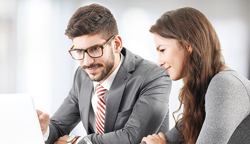 Professional discussing with the client on the path to success