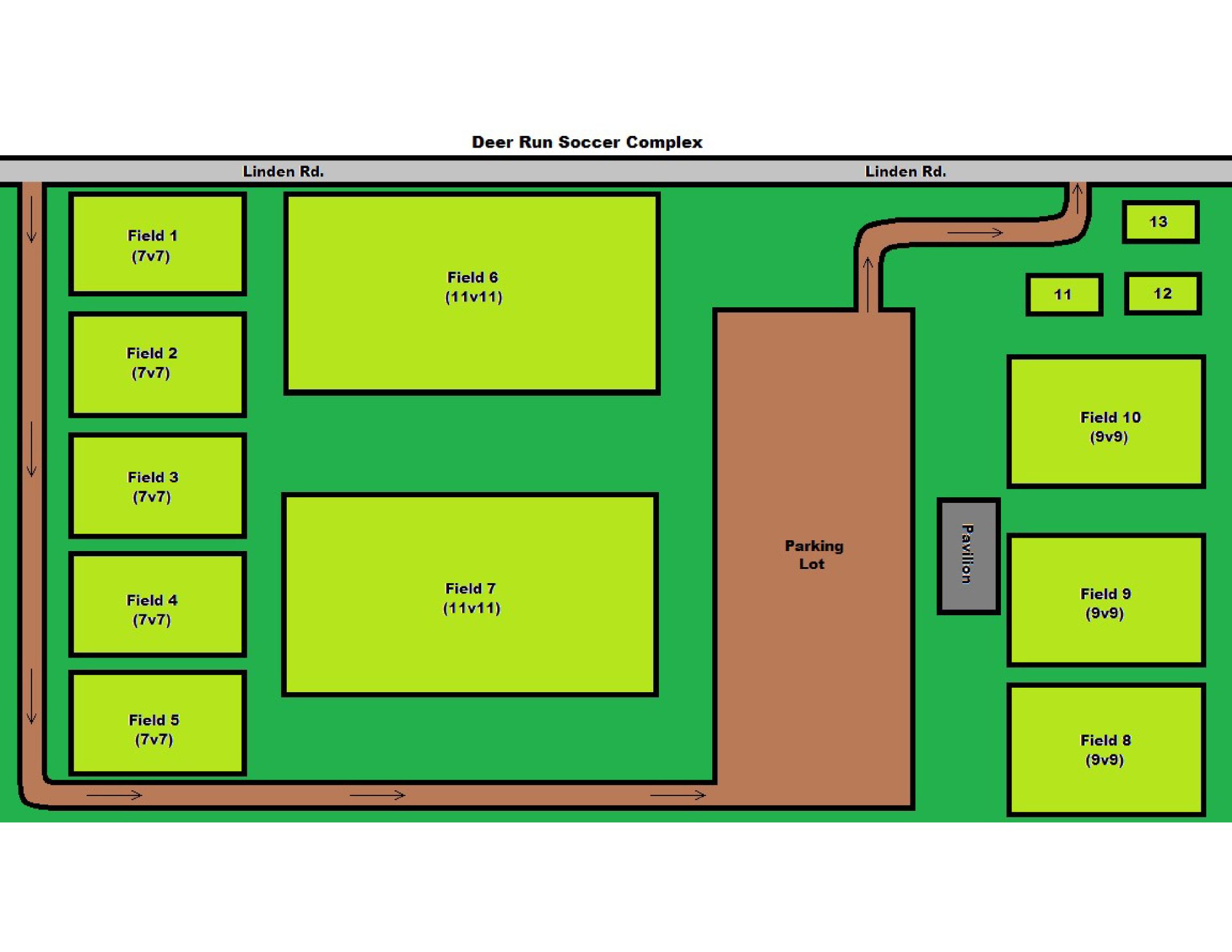 Field Maps Deer Run Soccer Park, Linden, MI
