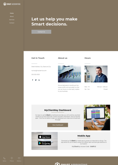 My Client Key A Side of the Times - Tan Template