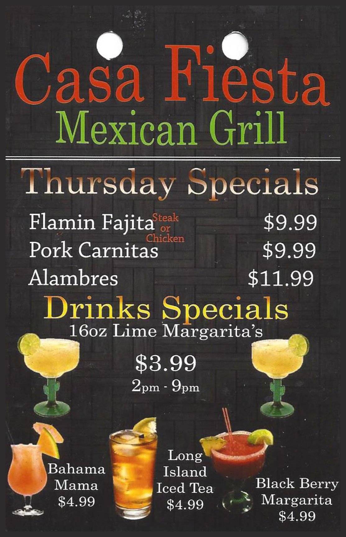 Mexican Restaurant Specials Trussville, AL Casa Fiesta
