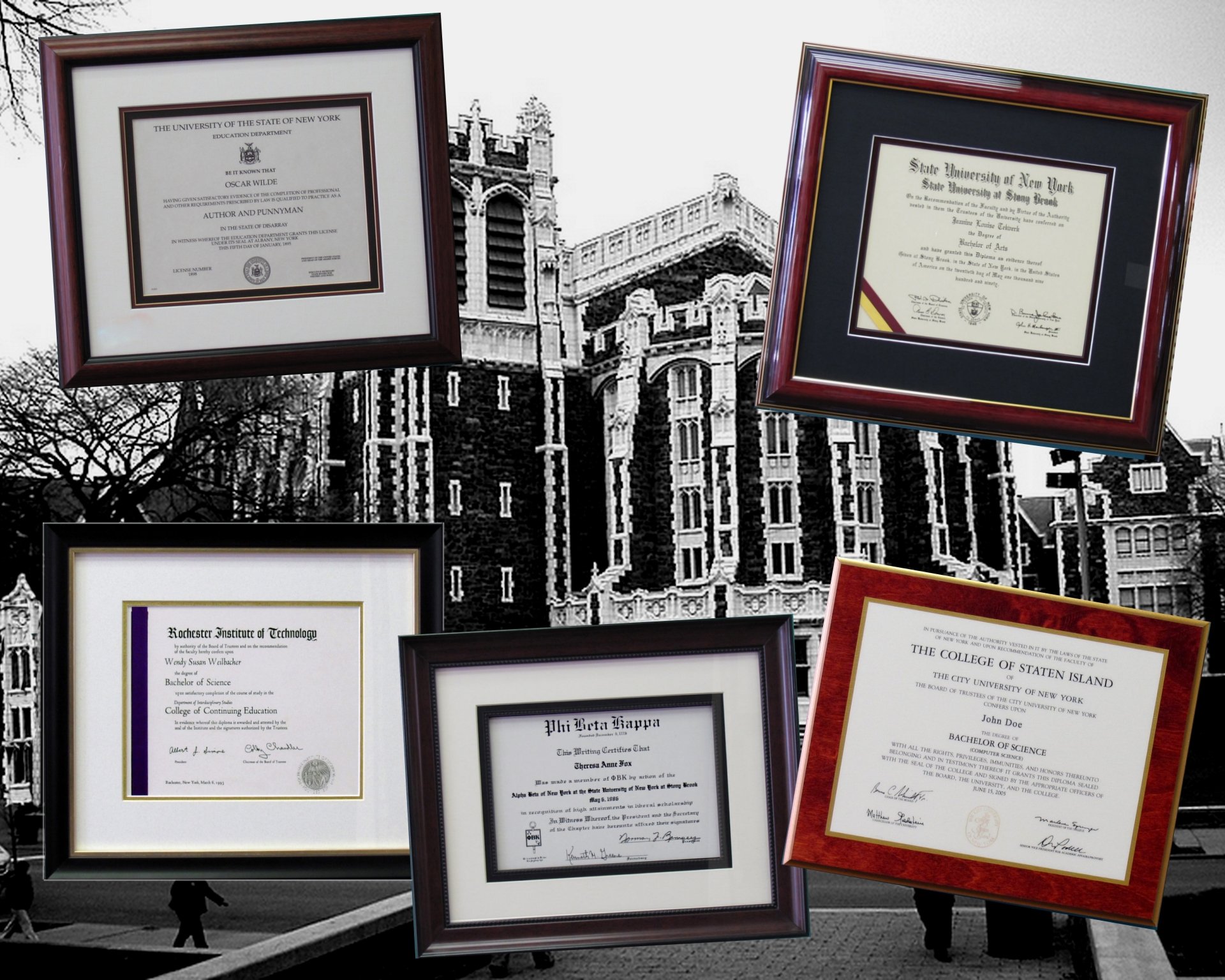Framed Diplomas The Frame Center Smithtown, NY