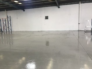 shiny cement floor