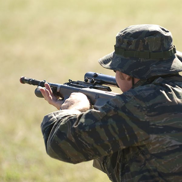 Young individual doing a target practice 