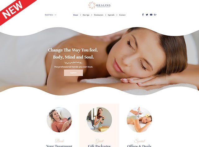 Massage & Spa Website Design Themes by Search Marketing Specialists
