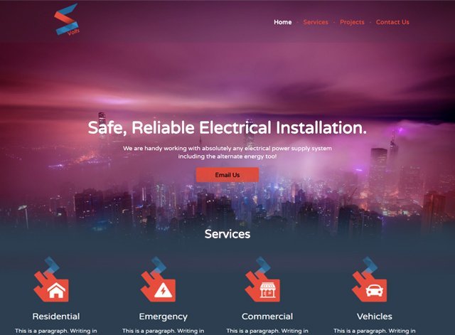 Electrician Website Design Themes by Search Marketing Specialists