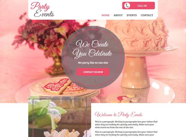 Events Website Design Themes by Search Marketing Specialists