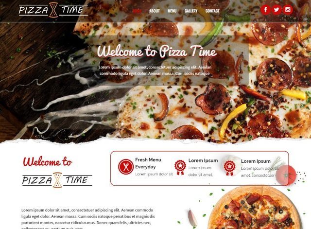 Pizza Website Design Themes by Search Marketing Specialists