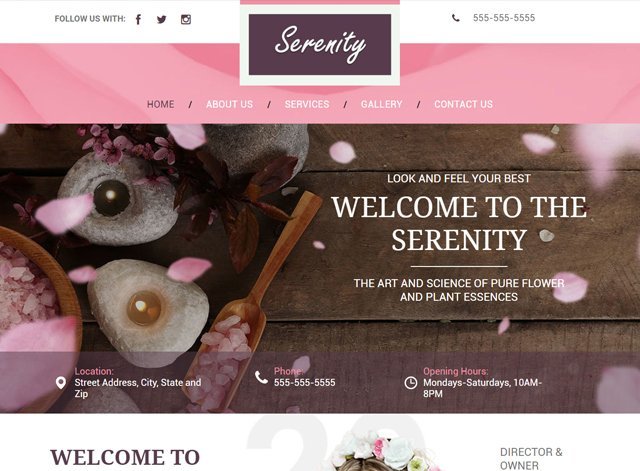 Salon and Spa Website Design Themes by Search Marketing Specialists