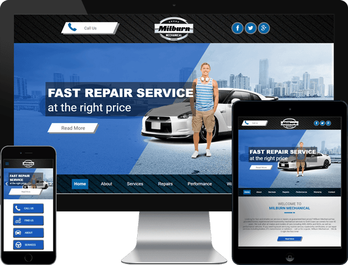 Standard Website Design Gold Coast Milburn Mechanical
