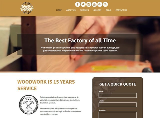 Wood Work Website Design Themes by Search Marketing Specialists