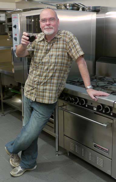 John Hart in kitchen with new technology