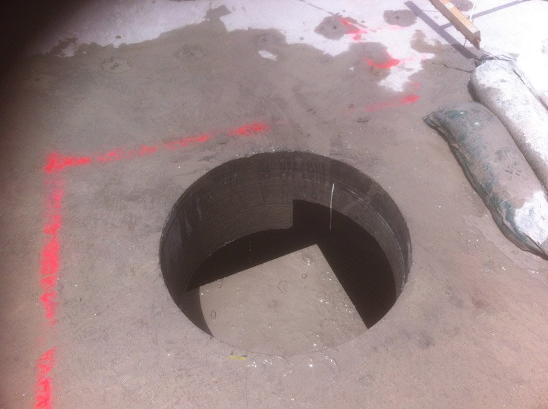 core drill hole