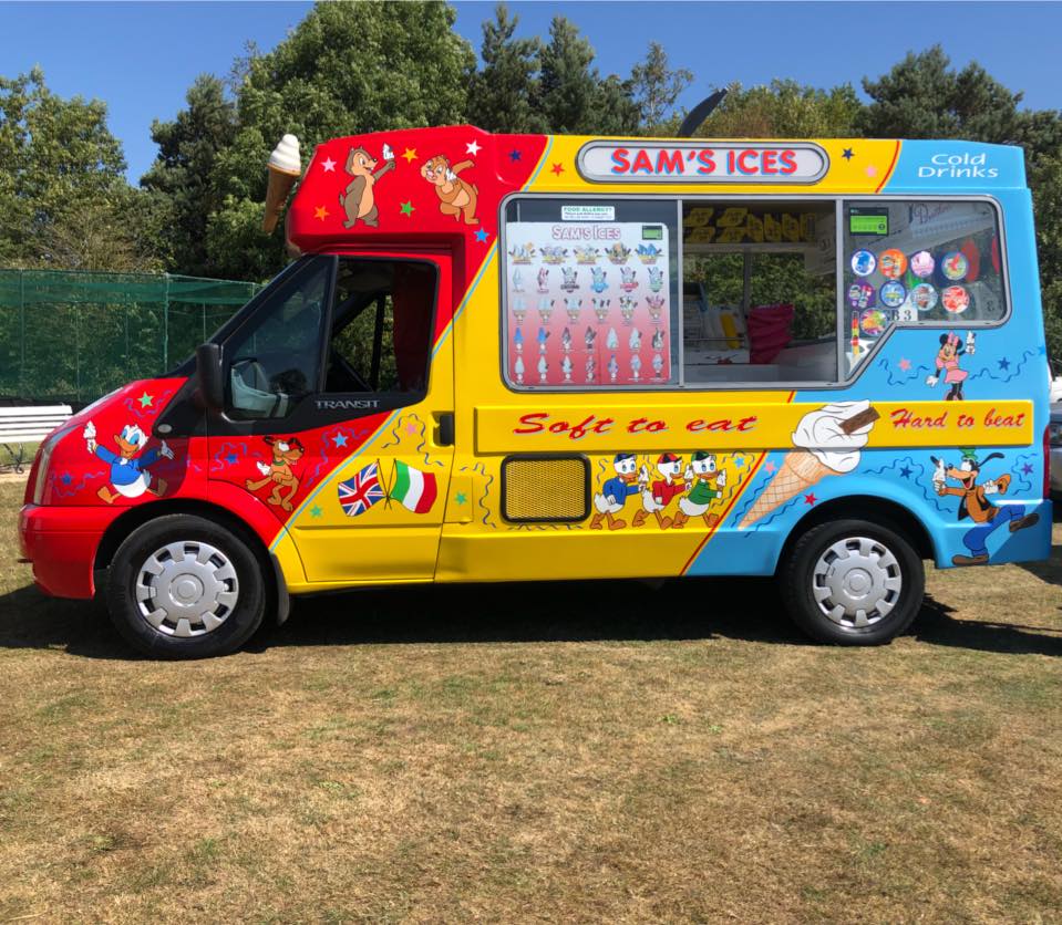 Sam's Ices ice cream van hire in Derbyshire