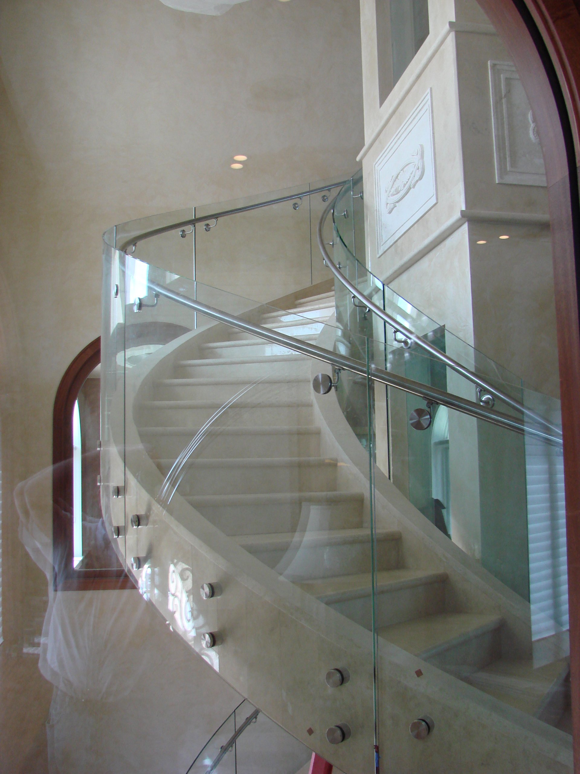 Tempered Glass Railing Curved Glass Creations Glass Railing System