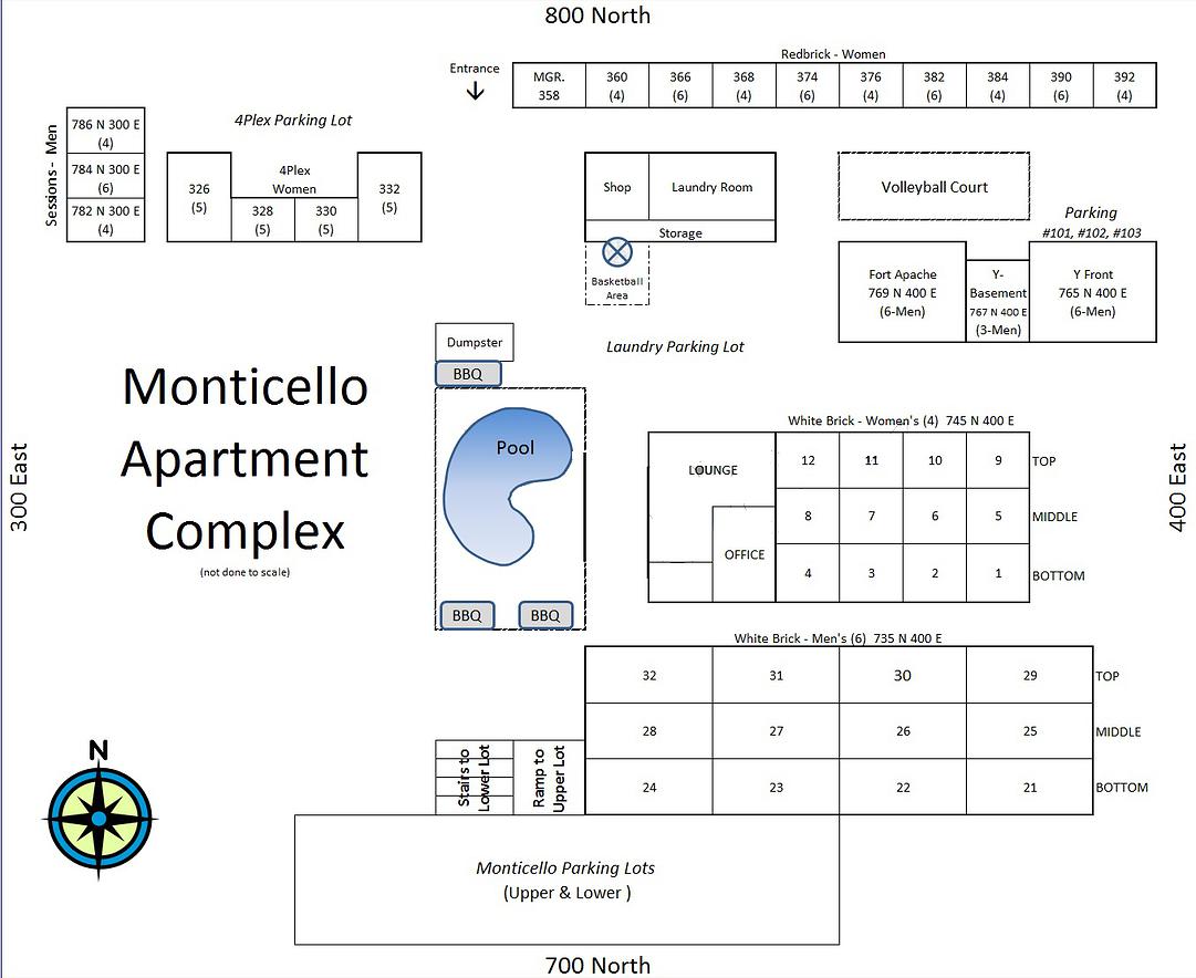 Map Monticello Apartments