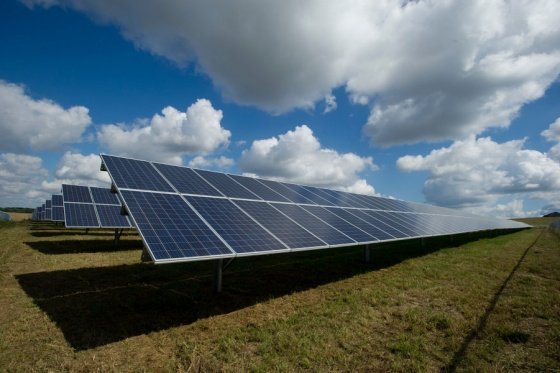 solar panel in field