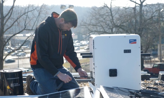 Installing Solar Panels on Car Dealership Installing Solar Panels on Car Dealership