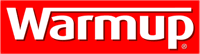 Das Wort Warmup steht auf rotem Hintergrund