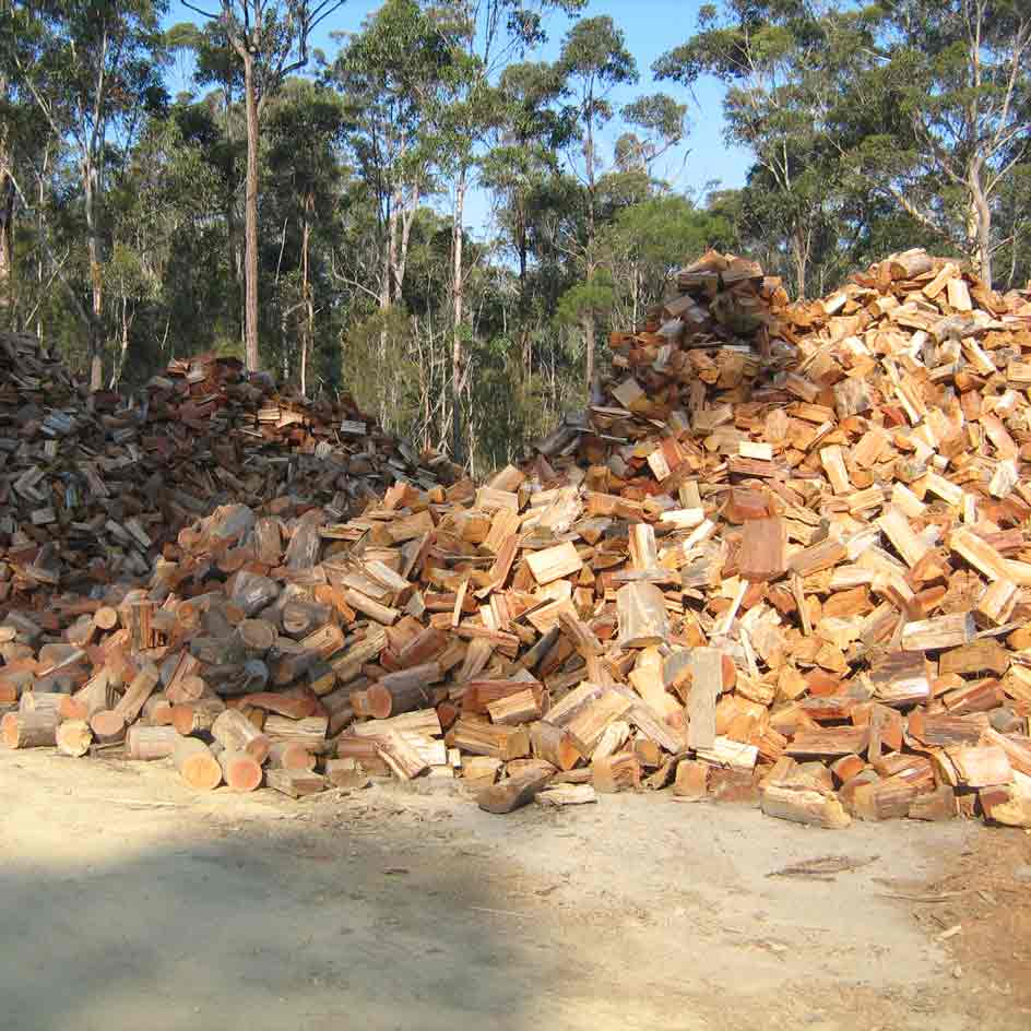 a pile of firewood