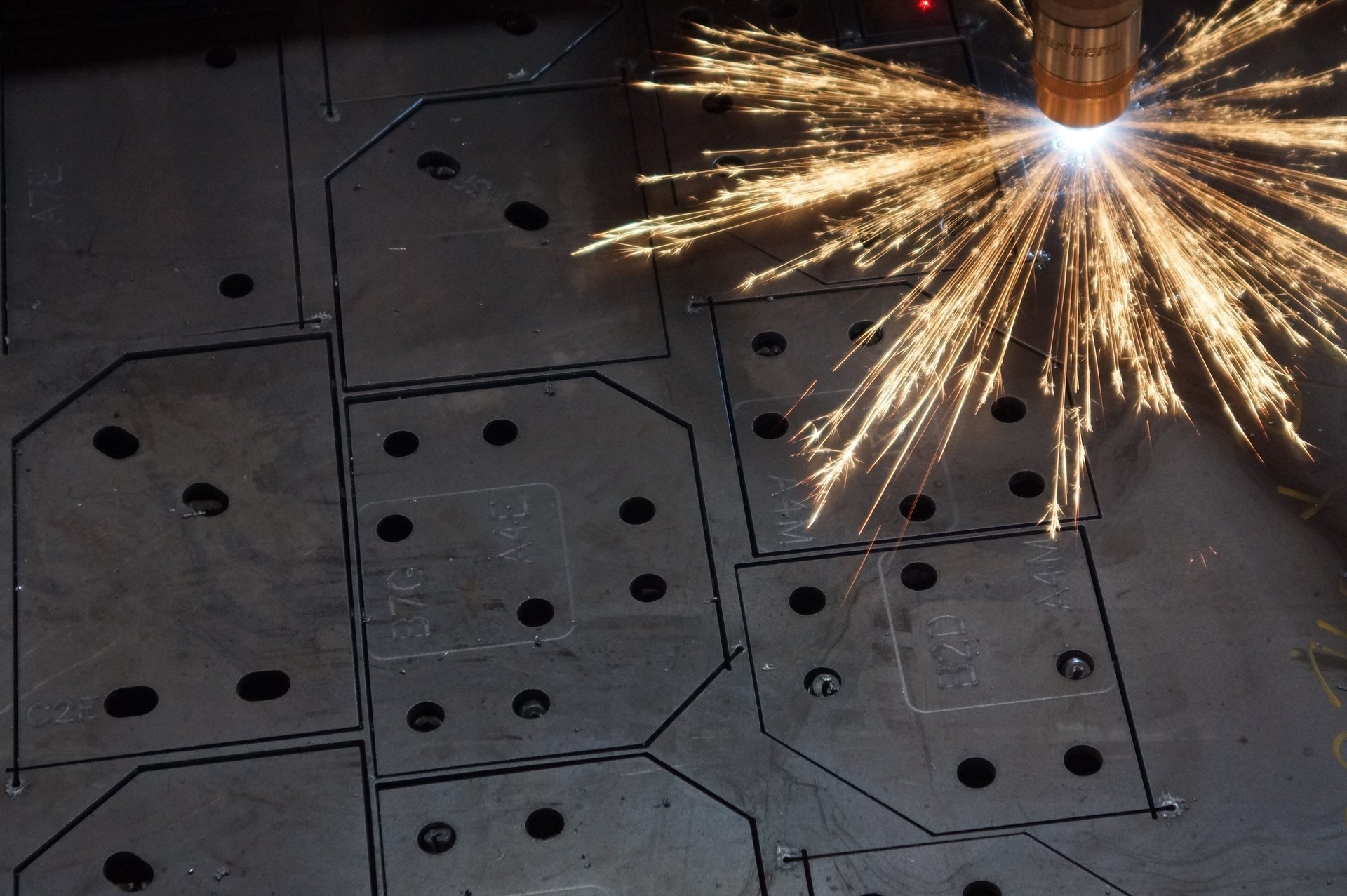 Plasma cutting of steel, copper and brass in Dungannon