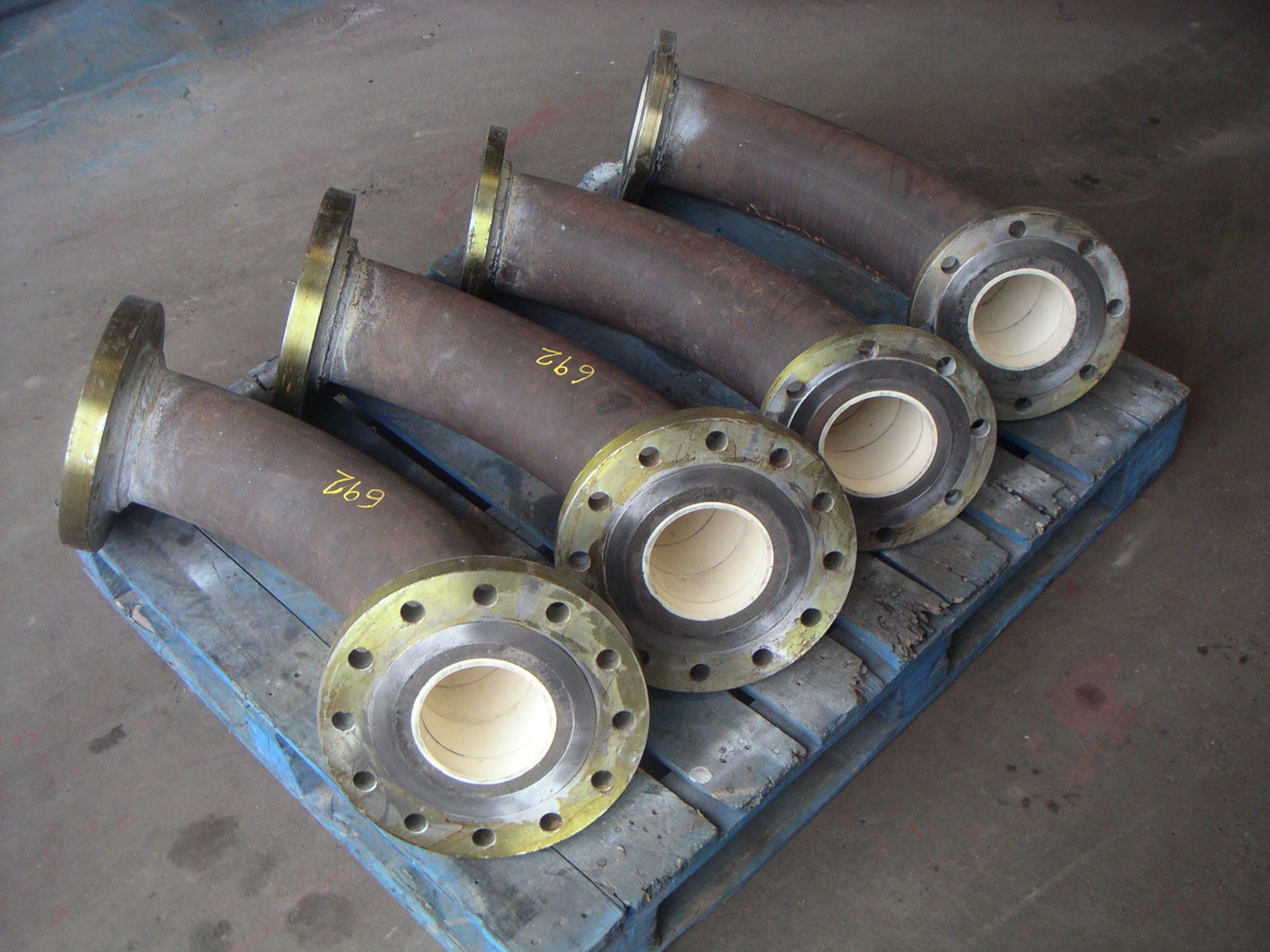 Ceramic Lined Pipework Alumina And Silicon Carbide