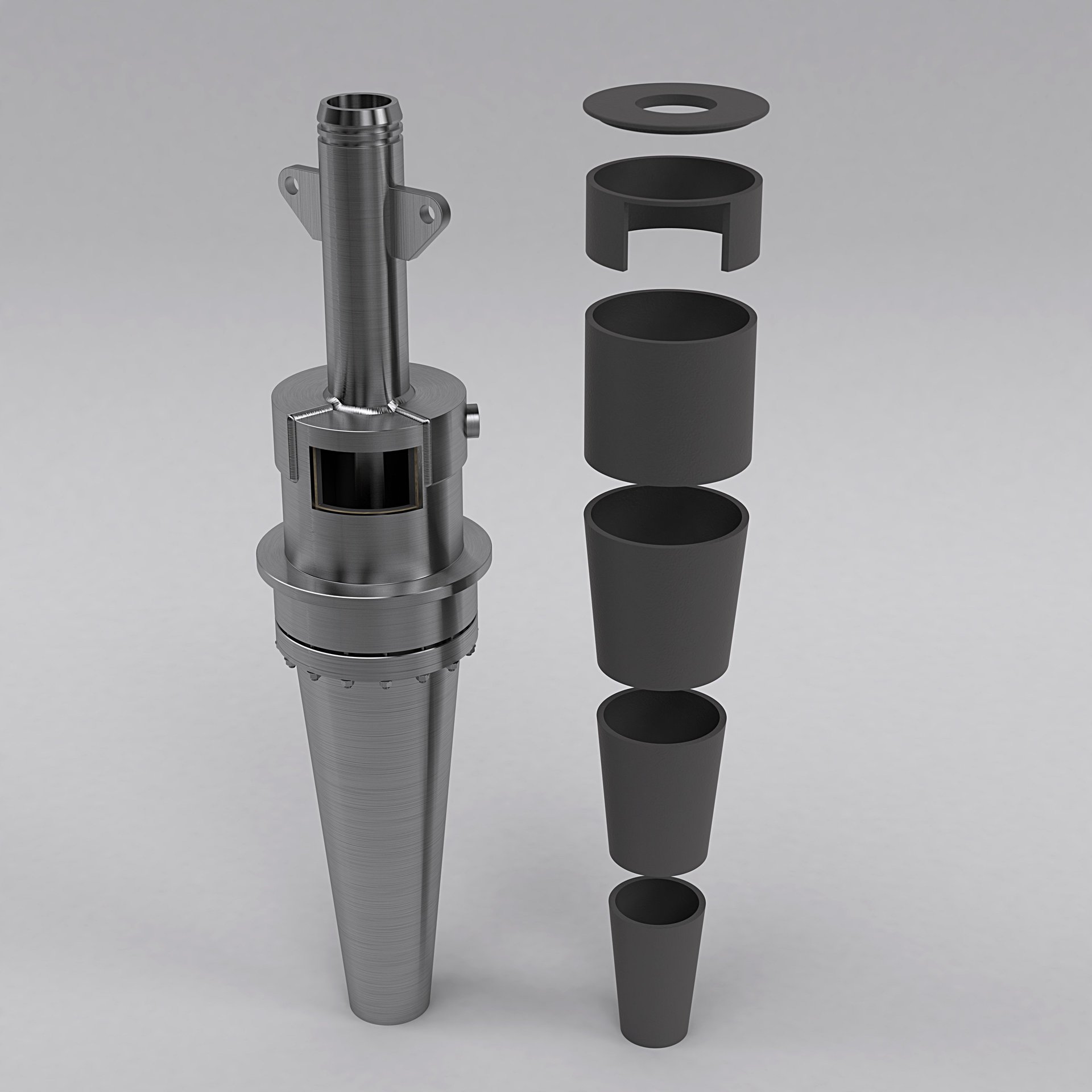 Alumina and silicon carbide cyclones & hydrocyclones