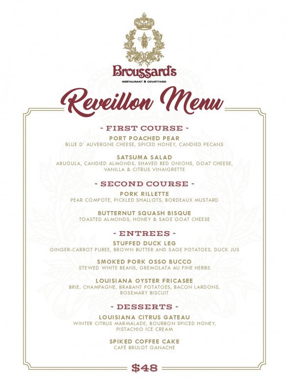 Réveillon Dinner in New Orleans