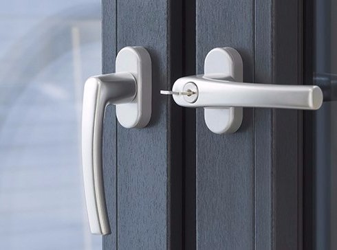 View of door handles