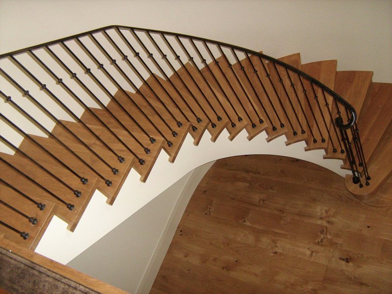 Construction work done by professionals on the stairway 