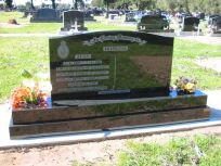 simpson memorial headstone monuments and flowers