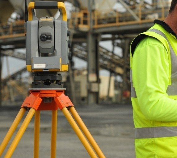 One of our surveyors at work near Adelaide