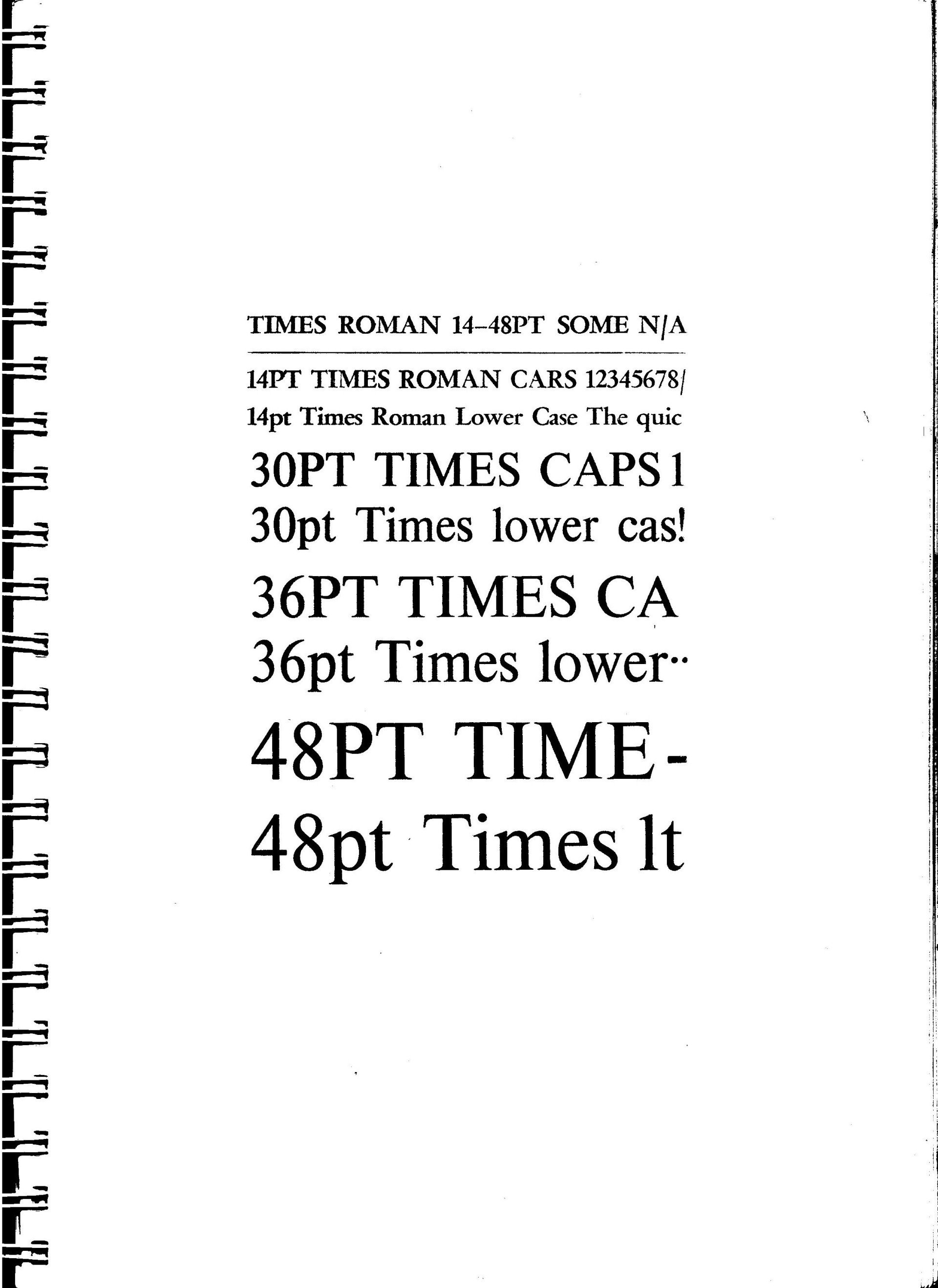 Typeset Fonts