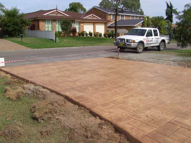 stamp finished driveway