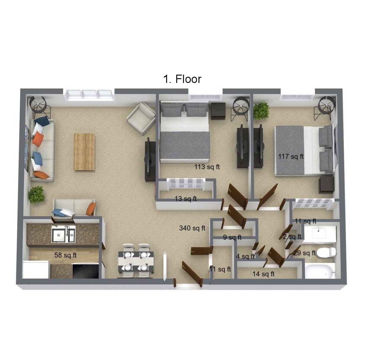 Floor Plans University Manor Apartments Cedar Falls, IA