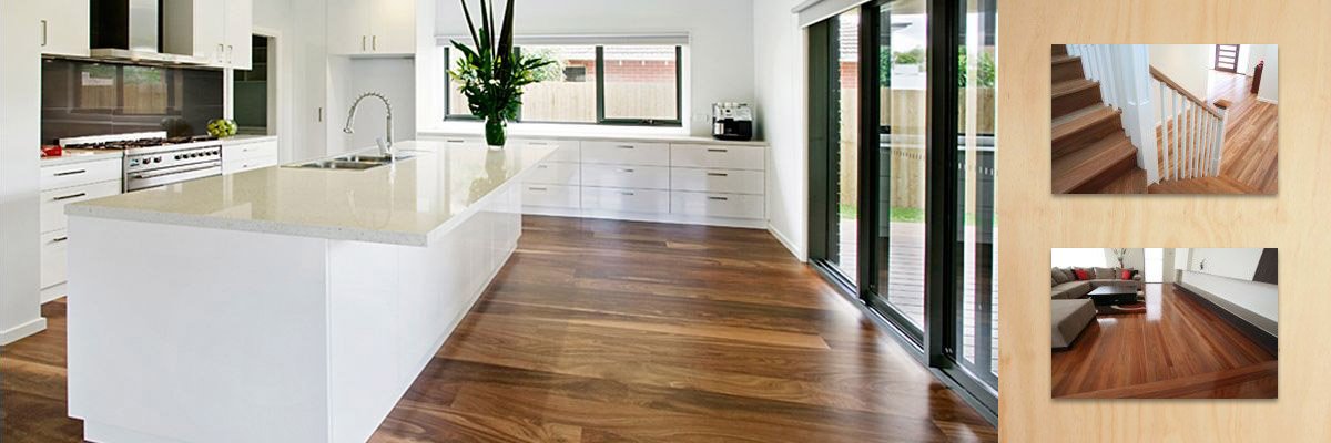 wollongong floorsanding and polishing wooden flooring in kitchen