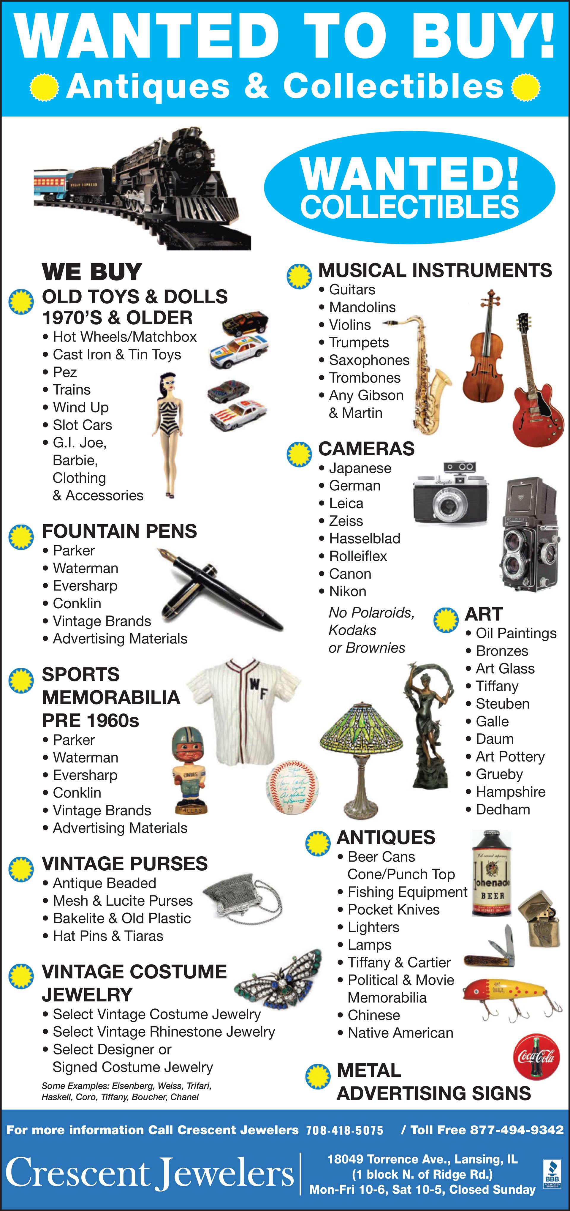 Crescent Jewelers Lansing, IL Calendar of Events