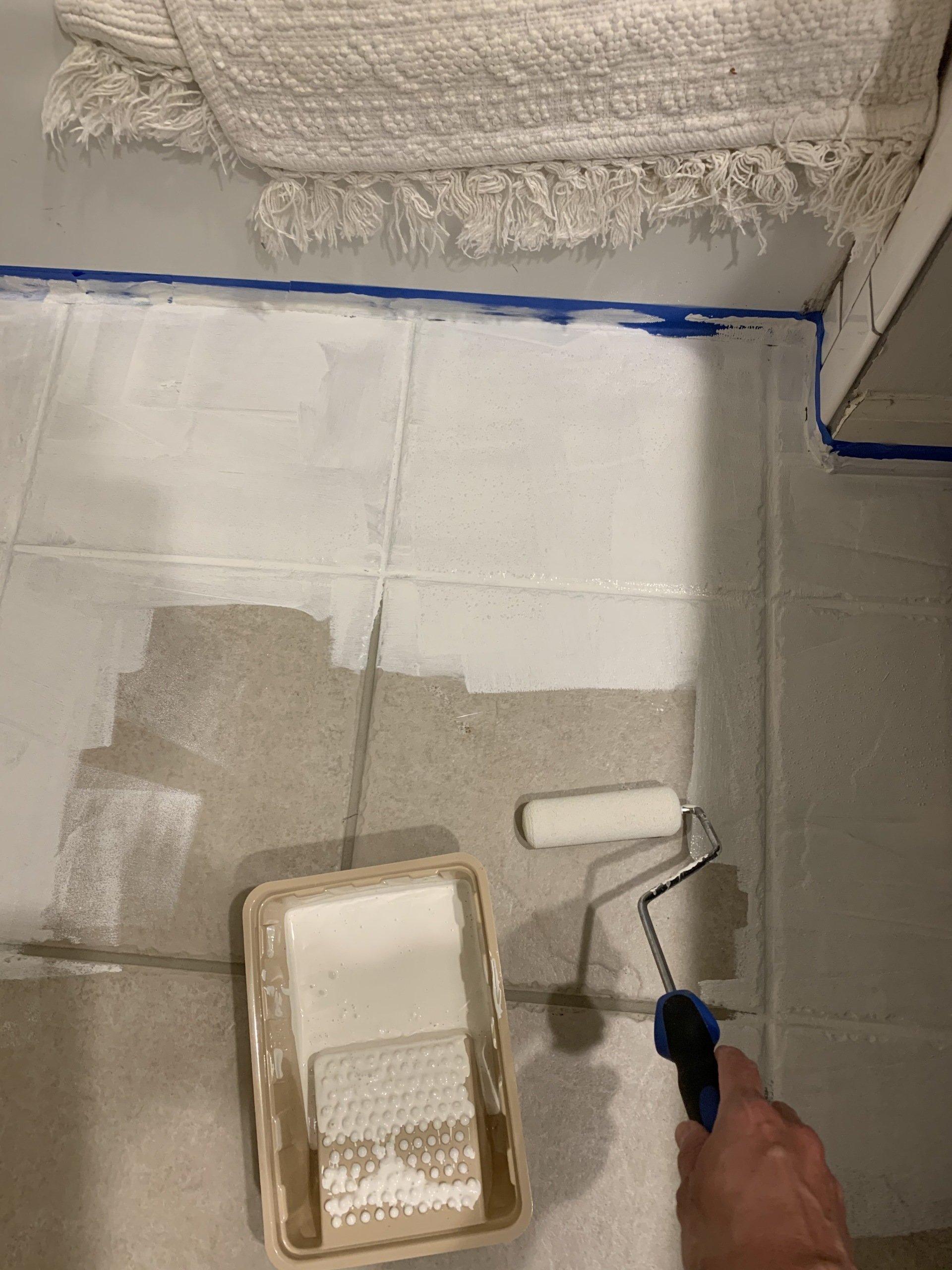 Right and Wrong Way to Paint a Tile Floor