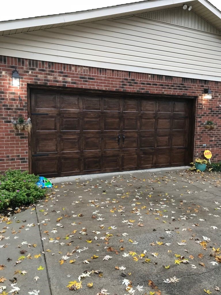 Faux Wood Stain your Garage Door