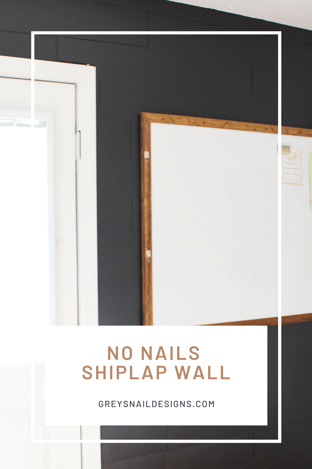 Faux Shiplap Wall with No Nails