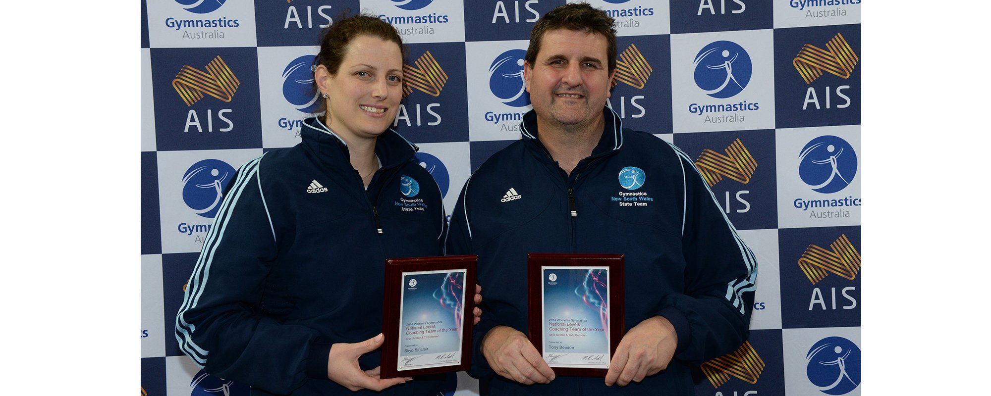 View of professionals after winning the medals