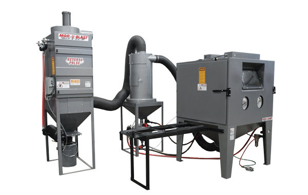 pressure abrasive blasting cabinet
